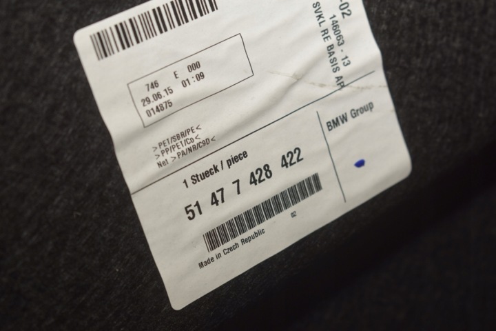 ENSEMBLE CHÂSSIS COUVERCLES DE COFFRE BMW 2 ACTIVE TOURER (F45) 7428135 1.5L DIESEL