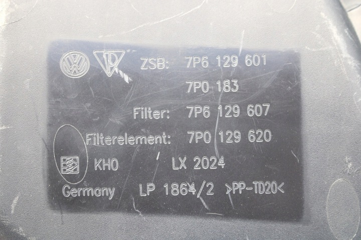 VW TOUAREG FILTRE AIR 7P6129601 7P0129620 7P6129607 CHÂSSIS 7P6129607A