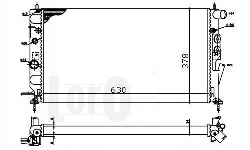 RADIATEUR EAU DEPO OPEL VECTRA B 95-02 /+AC/