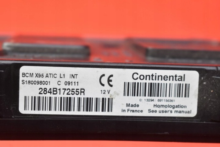 CONTRÔLEUR MODULE BCM 284B17255R RENAULT MEGANE 3 III 1.5 DCI 85 KM 08-14