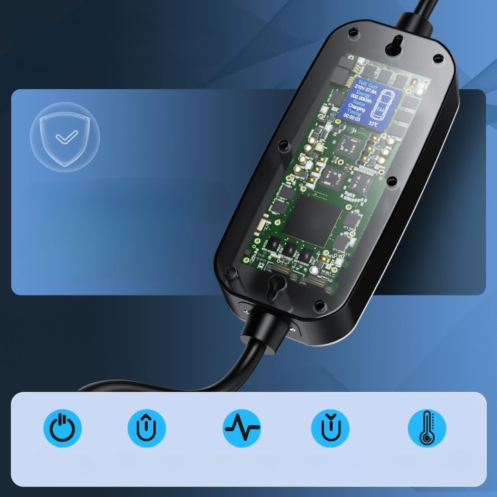 CHARGEUR VOITURES ÉLECTRIQUE TYPE 2 – 3 GOUPILLE 3,25 KW 6–13 A 6 M