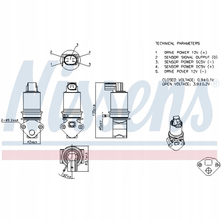 VANNE EGR VW 1,8T NIS98371 NISSENS