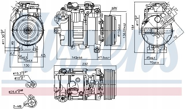 NISSENS 890628 COMPRESSEUR CLIMATISATION 890628 NIS