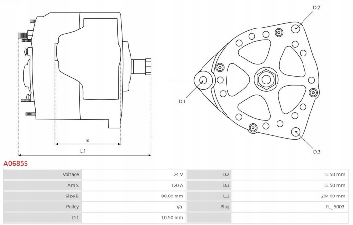ALTERNATEUR AS-PL A0685S