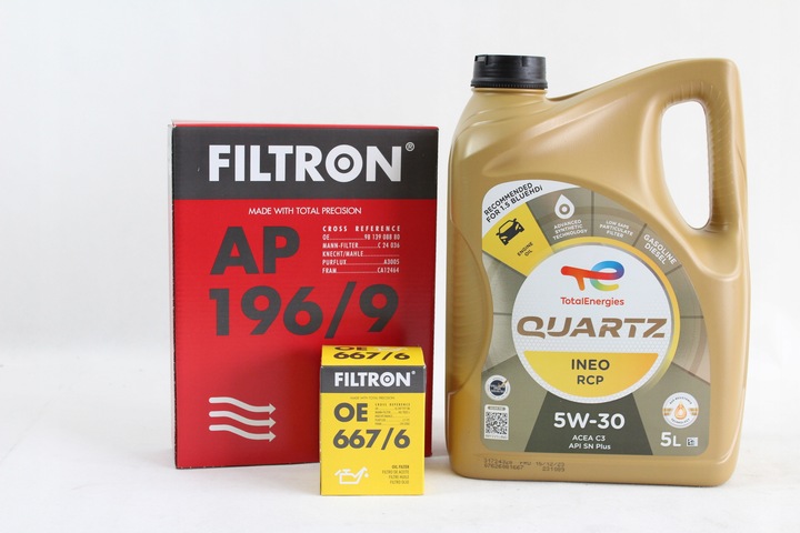 FILTROS + ACEITE TOTAL INEO RCP 5W30 5L PEUGEOT CITROEN OPEL 1.5 BLUE HDI 