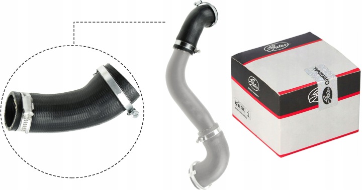 FIL ÉCHANGEUR D'AIR DE SURALIMENTATION DROIT SR. 46/52MM DL. 150MM NOIR FORD C-MAX II FOCUS