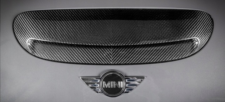 CONDUIT D'AIR EVENTURI MINI COOPER S/JCW RESTYLAGE PLASTIQUE AVEC CONDUCTEUR SUR CAPOT CARBONE