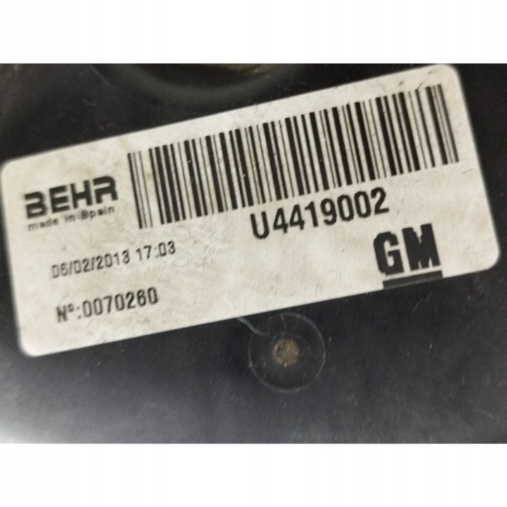 2013 OPEL MERIVA B ÉLECTRIQUE VENTILATEUR RADIATEUR 13344082