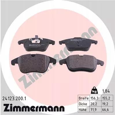 ZIMMERMANN TARCZE+KLOCKI P+T FORD MONDEO MK4 IV