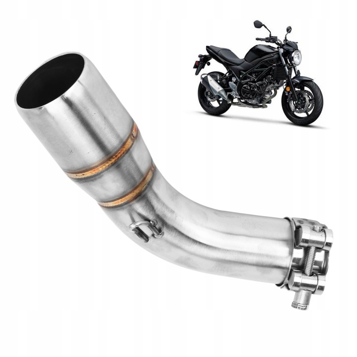 SREDNIA PIÈCE ÉCHAPPEMENT AVEC ACIER INOXYDABLE VERS SUZUKI SV650 SV650X 2016-2021