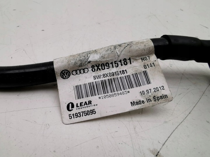 AUDI A7 S7 4G 2012 SERRE-CÂBLE NÉGATIVE 8X0915181