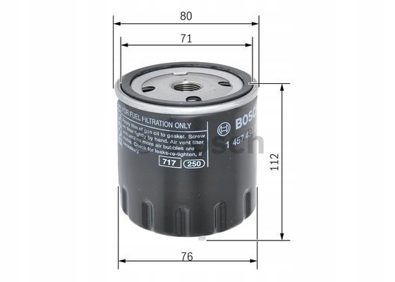 FILTRE CARBURANTS BOSCH 1 457 434 291 FILTRE CARBURANTS