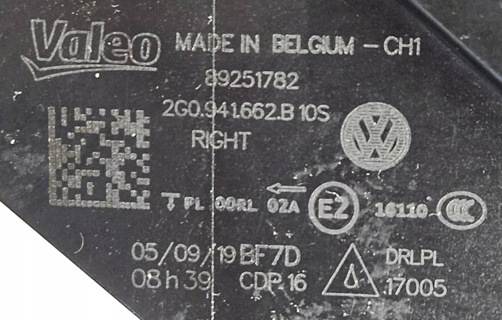 DROITE AVANT AVANT PHARE FJD LED VW POLO VI 6 2G0941662B 89251782