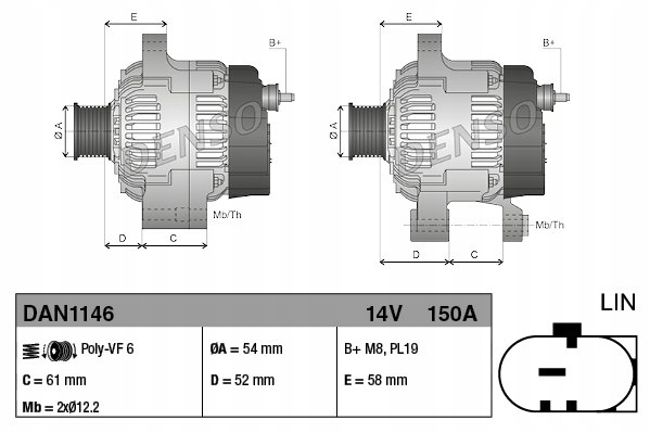 ALTERNADOR ALFA ROMEO FIAT JEEP 