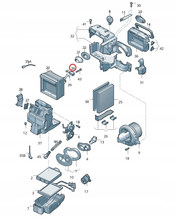 VOLKSWAGEN SEAT SOUPAPE EXPANSIBLE SYSTÈMES CLIMATISATION OE 6Q0820679A