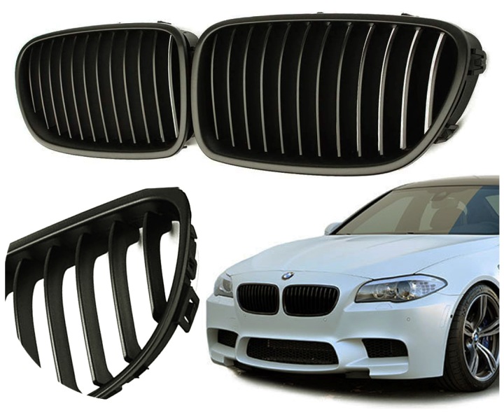 GRILLE GRILLES BMW F10 F11 F18 10-16 MATT SHADOW LINE