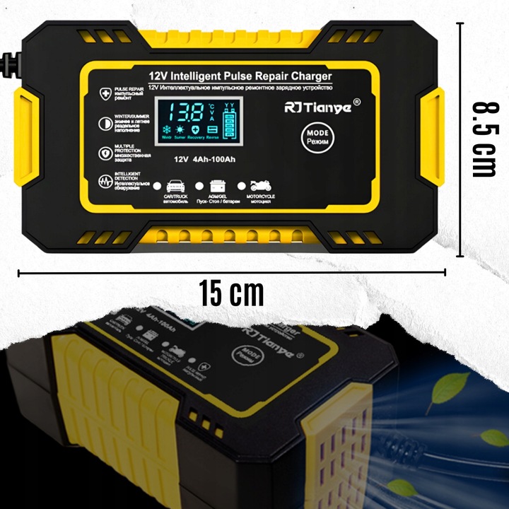 RECTIFICADOR DISPOSITIVO DE CARGA DO BATERÍA LCD 12V 6A 