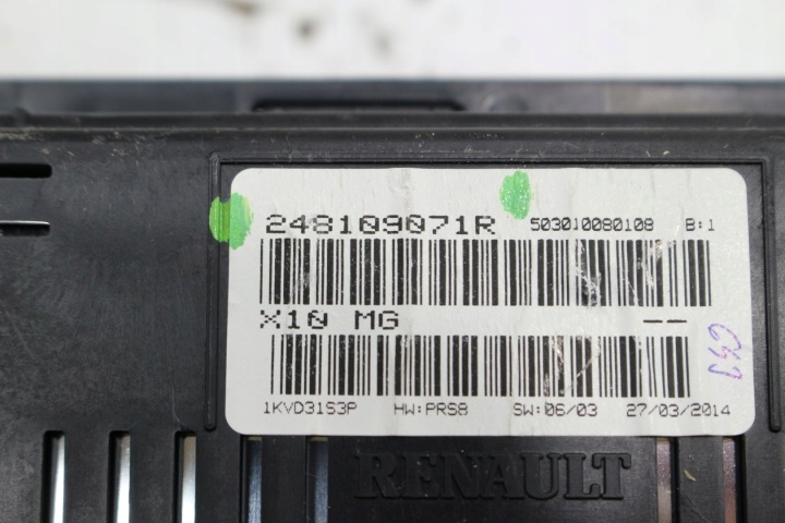 COMPTEUR TABLEAU DE BORD 248109071R RENAULT ZOE EUROPE