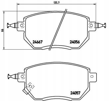 PADS BRAKE INFINITI FX35 11.03- BREMBO 