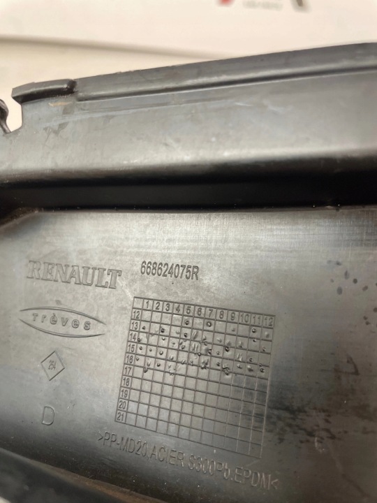 ANGLE PLASTIQUE DROIT INFÉRIEUR RENAULT CAPTUR I