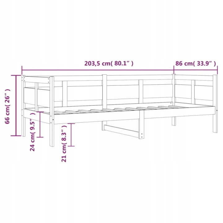 PALIER QUOTIDIEN BLANC LITE BOIS SOSNOWE, 80X200 CM