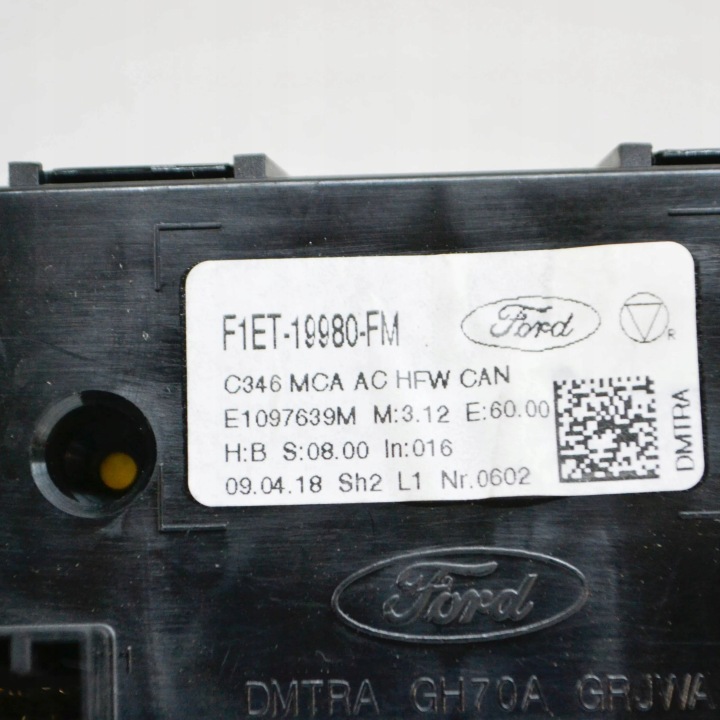 FORD FOCUS 2018 COMMUTATEUR COMMUTATEUR CONDUIT D'AIR VENTILATEURS