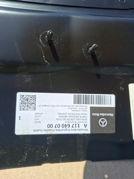 MERCEDES A117 PANNEAU ARRIÈRE A1176400700