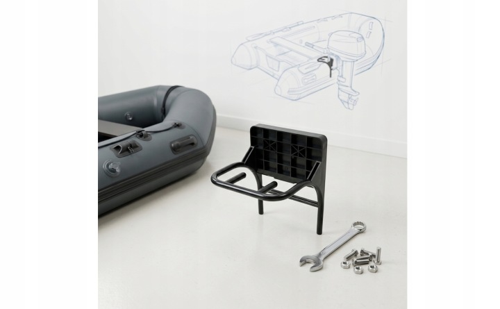POIGNÉE VERS MOTEUR VERS LODZI DMUCHANEJ AVEC PIED ALUMINIUM