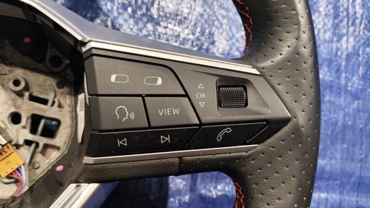 VOLANT POMMEAU DE VITESSE CARTER ROUGE RIEN ORIGINAL ENSEMBLE SEAT LEON IV 4 FR