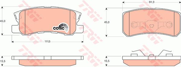 ZAPATAS DE FRENADO PEUGEOT PARTE TRASERA 4007 4008 1,6-2,2 HDI 