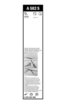 BOSCH ESCOBILLAS AEROTWIN VW PHAETON 3397007582 