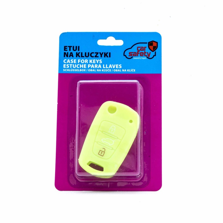 EPKC61 NEONOWY VERT ÉTUI EN SILICONE SUR CLÉS HYUNDAI KIA