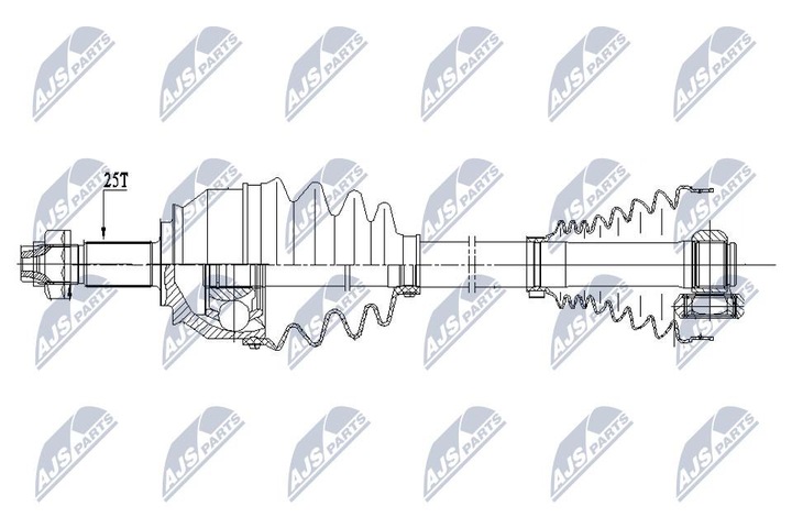 SEMI-EJE DE ACCIONAMIENTO DERECHA FIAT DOBLO 1.6D MULTIJET 10- 