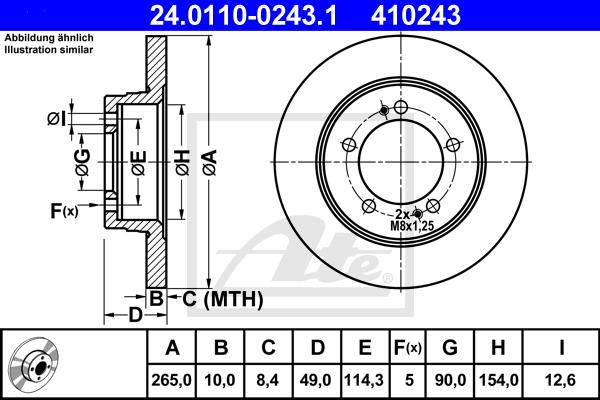 DISCOS DE FRENADO 2SZT. MITSUBISHI ECLIPSE I 2.0 04 