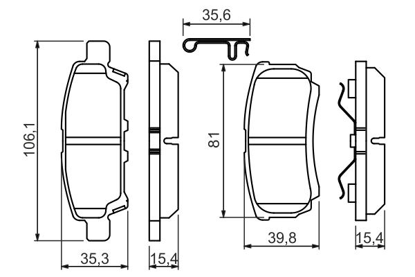 BOSCH 0 986 494 502 KLOCEK DE FREIN JEU
