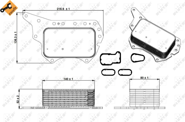 RADIATEUR HUILES VERS NISSAN QASHQAI 13-