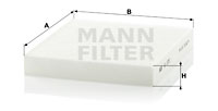 MANN FILTRAS KABINOS CU2351 HONDA CIVIC ROVER 400 nuotrauka 2