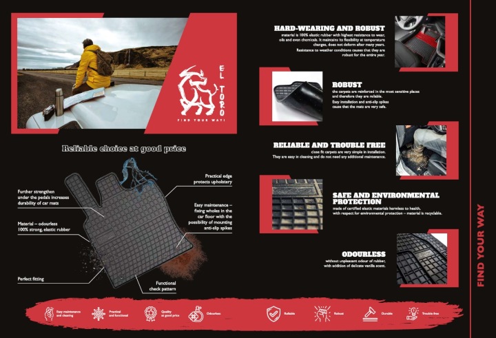 TAPIS DE SOL CAOUTCHOUC VOITURES ET0636 FROGUM