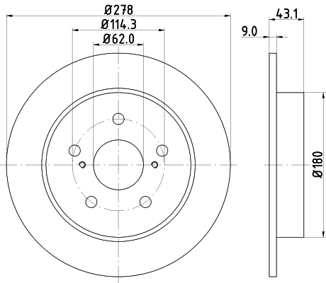 HELLA 8DD355116791 DISQUE DE FREIN photo 1 - milautoparts-fr.ukrlive.com