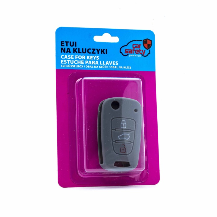 EPKC59 COULEUR GRISE ÉTUI EN SILICONE SUR CLÉS HYUNDAI KIA
