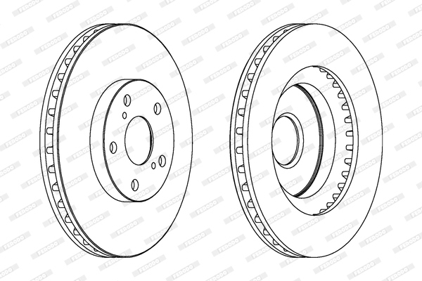 FERODO DISQUES DE FREIN 2 PC. DDF1646C photo 2 - milautoparts-fr.ukrlive.com