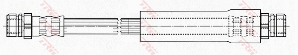 FIL DE FREIN FLEXIBLE TRW PHA486 3C0611775
