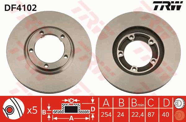 DISCOS DE FRENADO 2 PIEZAS MITSUBISHI PARTE DELANTERA SPACE GEAR 