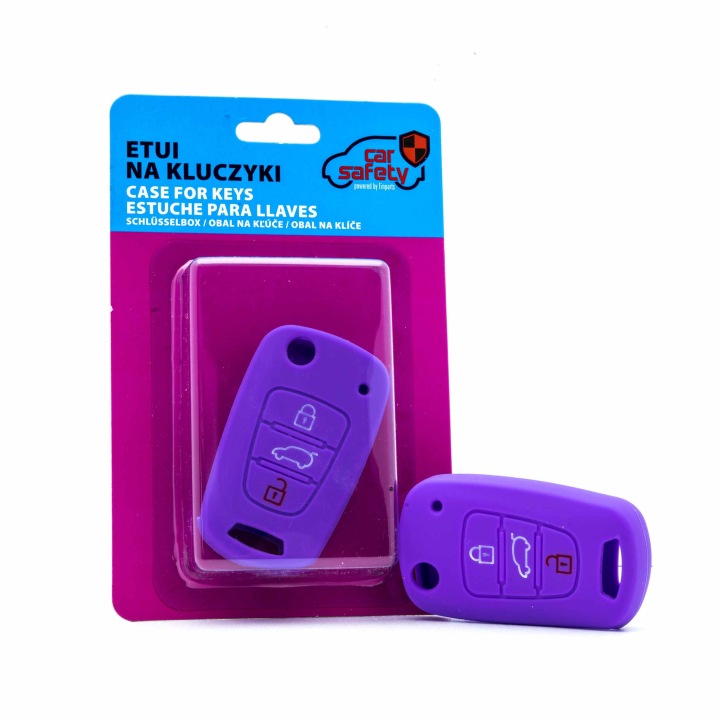 EPKC60 FIOLETOWE ÉTUI EN SILICONE SUR CLÉS HYUNDAI KIA