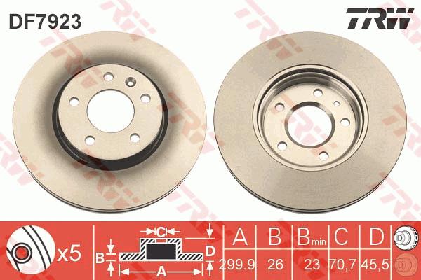 DISCS BRAKE 2 PCS. OPEL FRONT ASTRA 09- TRW 