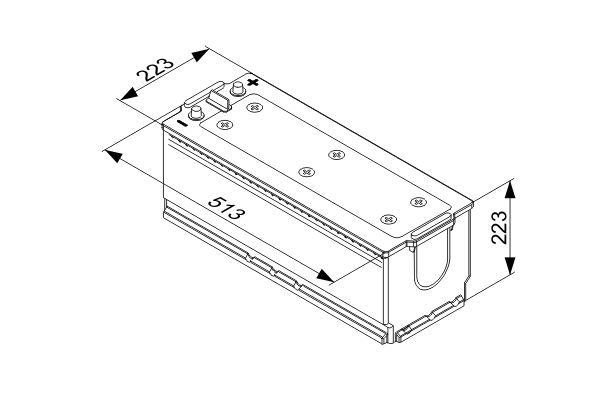 BATERÍA 12V 170AH/1000A L- 513X223X223 T4 