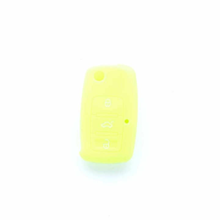 EPKC07 NEONOWY VERT ÉTUI EN SILICONE SUR CLÉS VOLKSWAGEN SKODA SEAT