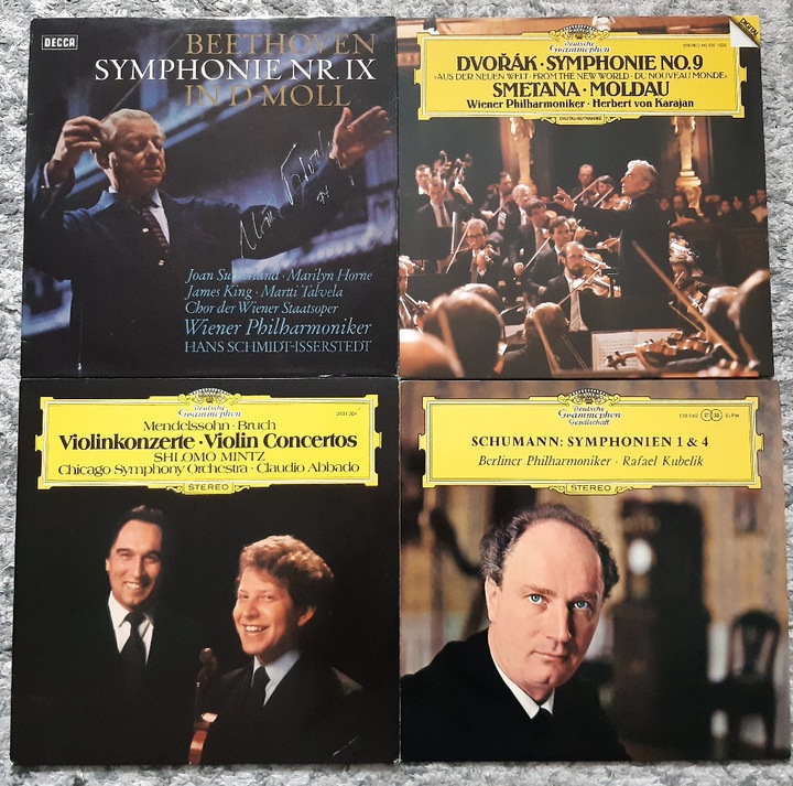 Dvorak Bruch Beethoven Schumann 4 LP Kubelik