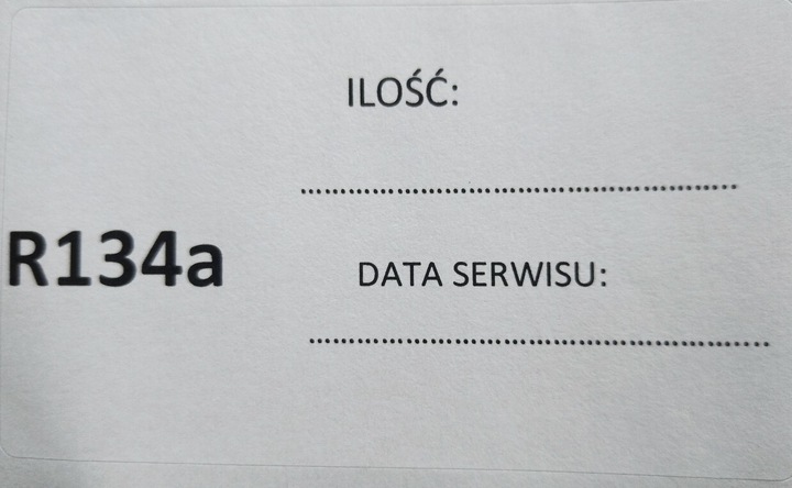 PEGADURA CZYNNIKA DE ACONDICIONADOR R-134A 