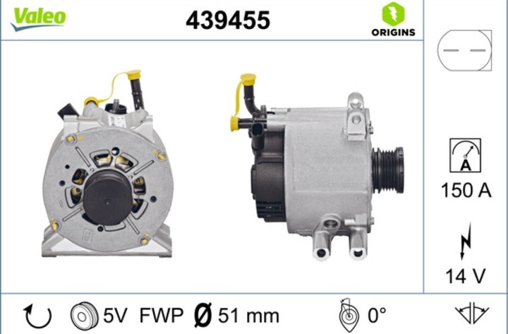 ALTERNADOR VALEO 439455 MERCEDES GASOLINA 